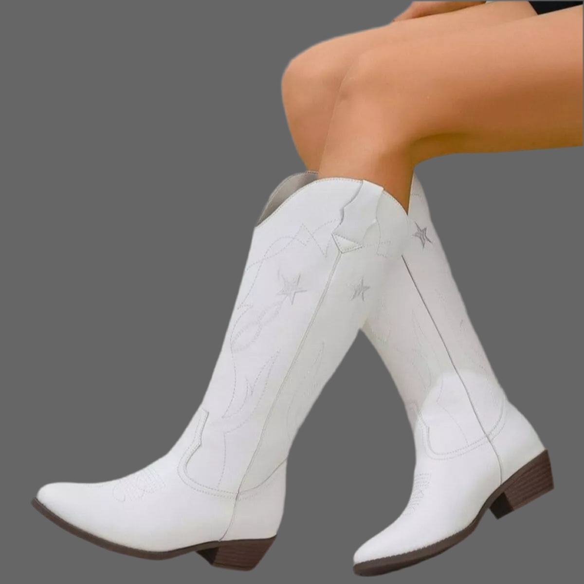 Western Star Embroidered Cowboy Boots