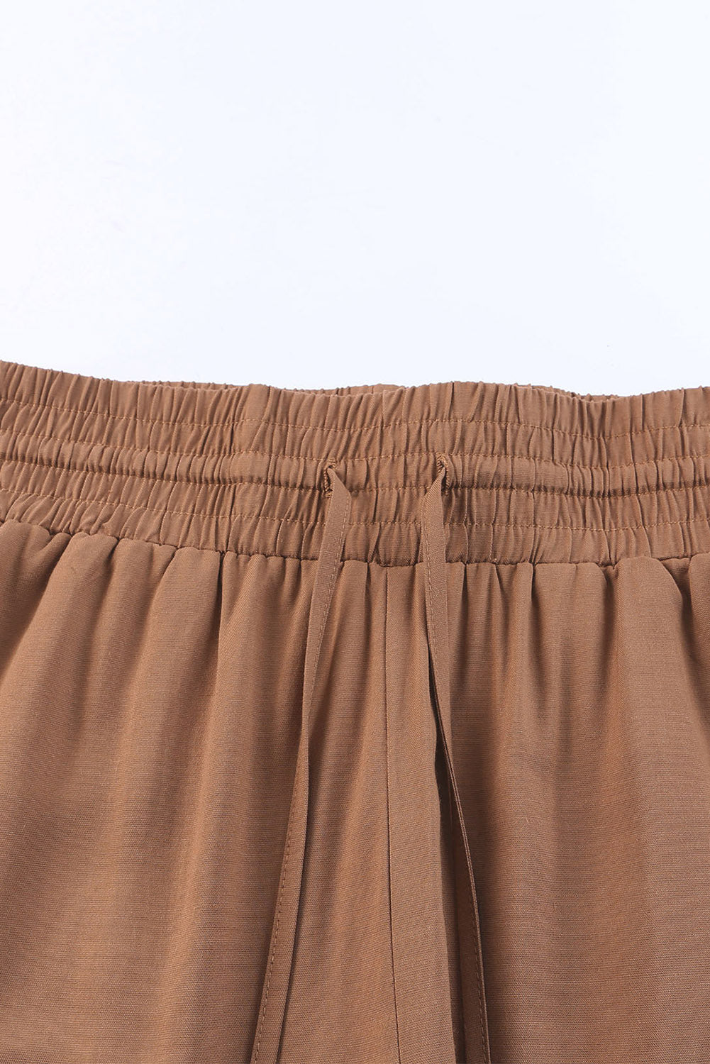 Drawstring Elastic Waist Casual Wide Leg Pants