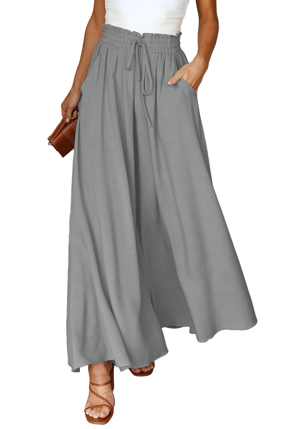 High Waist Wide Leg Pants