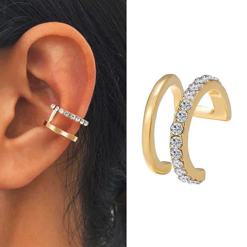 Gold Rhinestone Ear Cuff