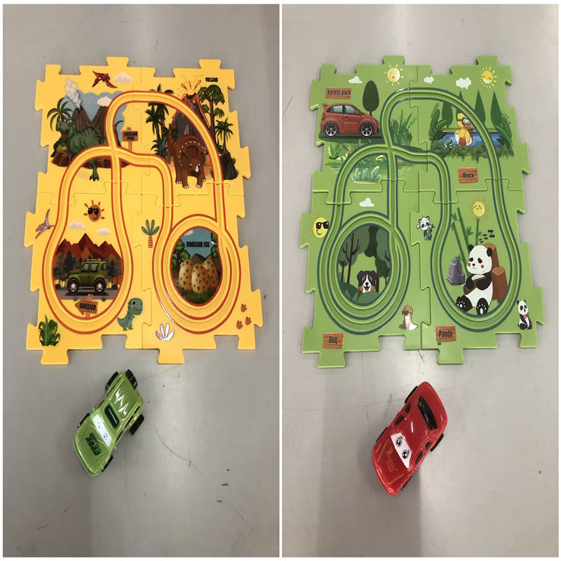 Electric Car Automatic Rail City Scene Play Mat