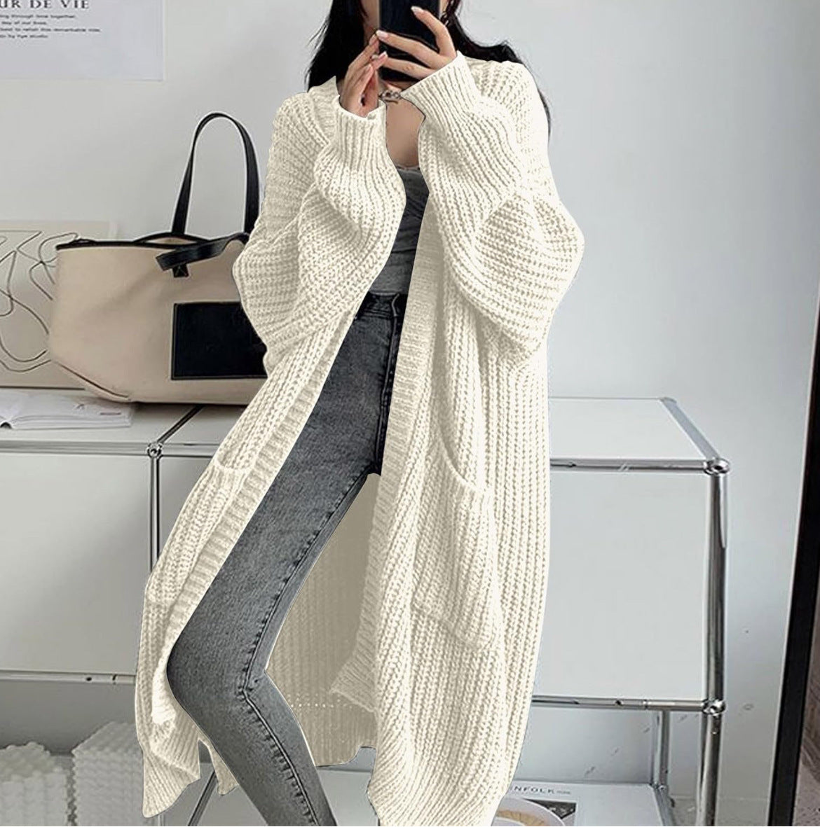 Open Front Duster Sweater