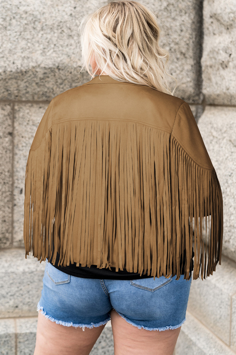 Open Front Fringe Jacket