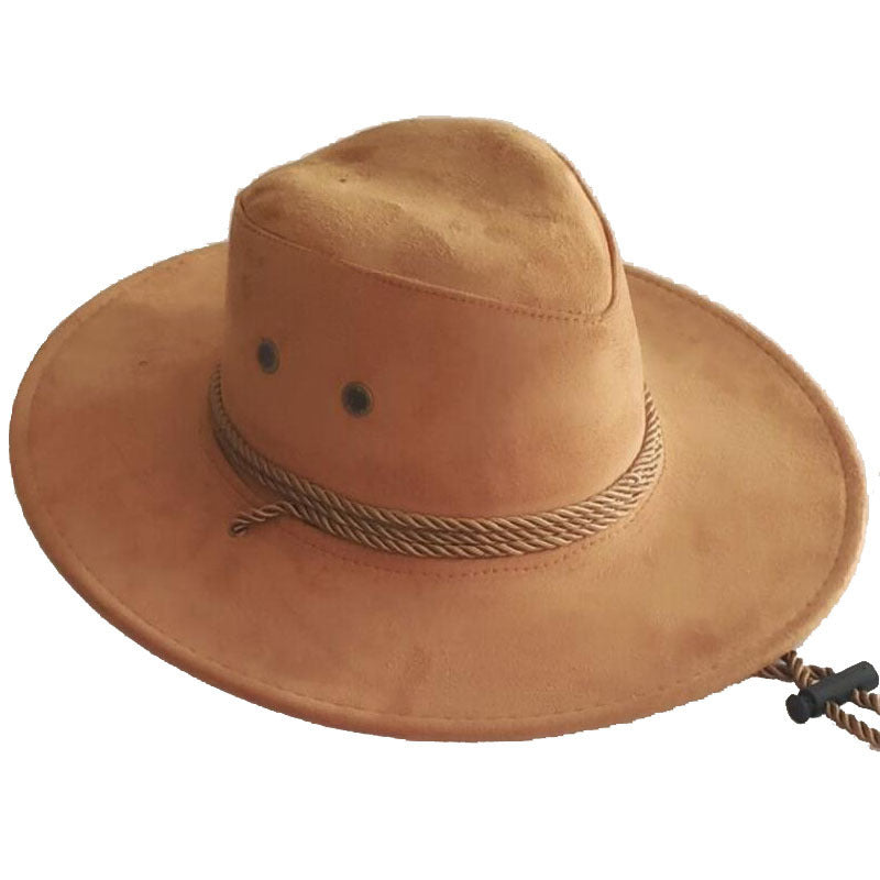 Faux Suede Western Rope Rider Hat