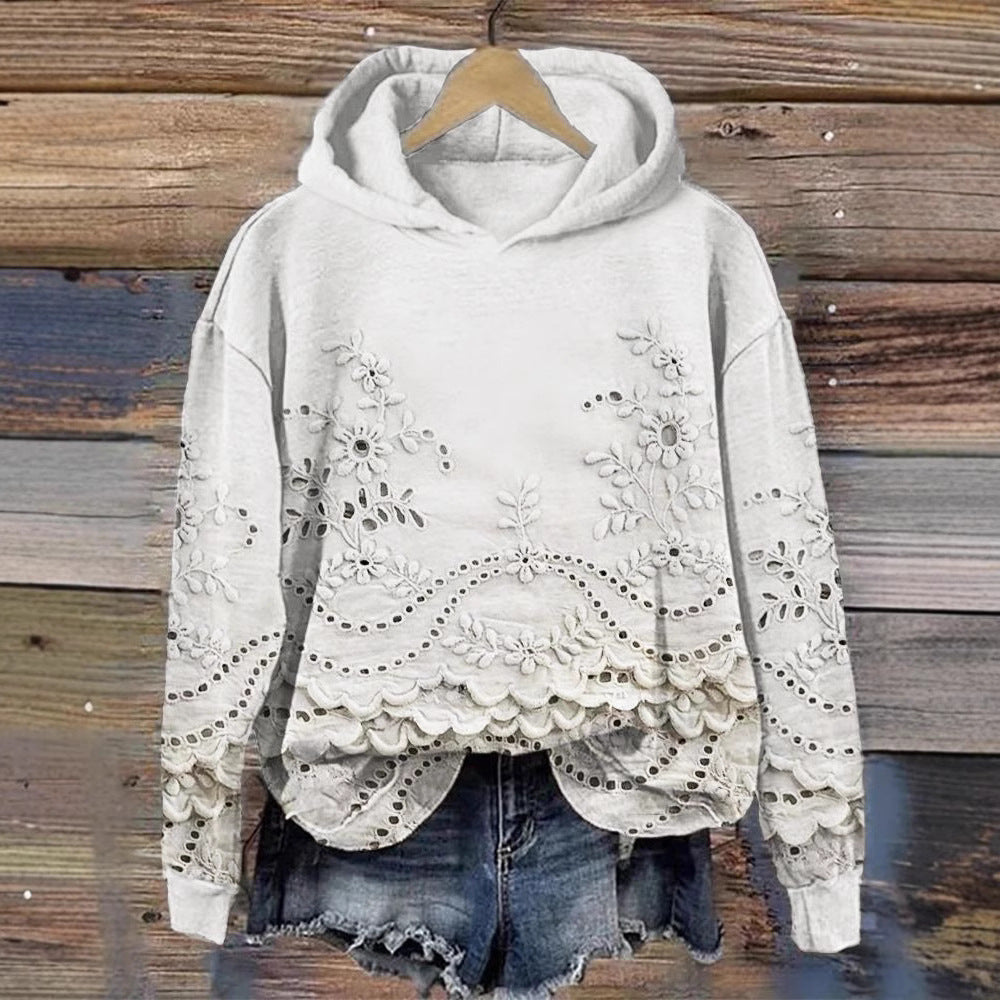 Lacey Eyelet Hoodie