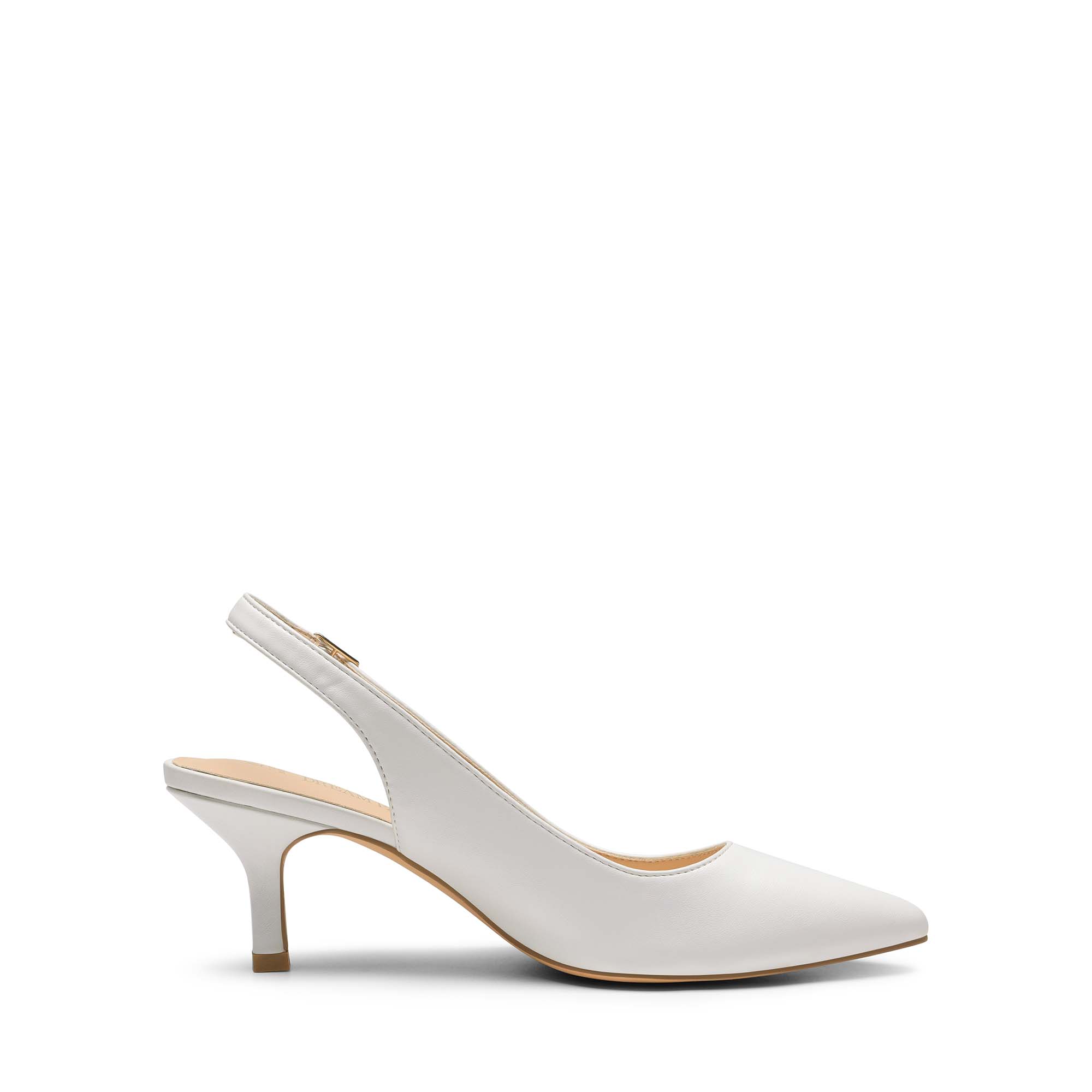 Pointed Toe Low Heel Slingback Kitten Heels