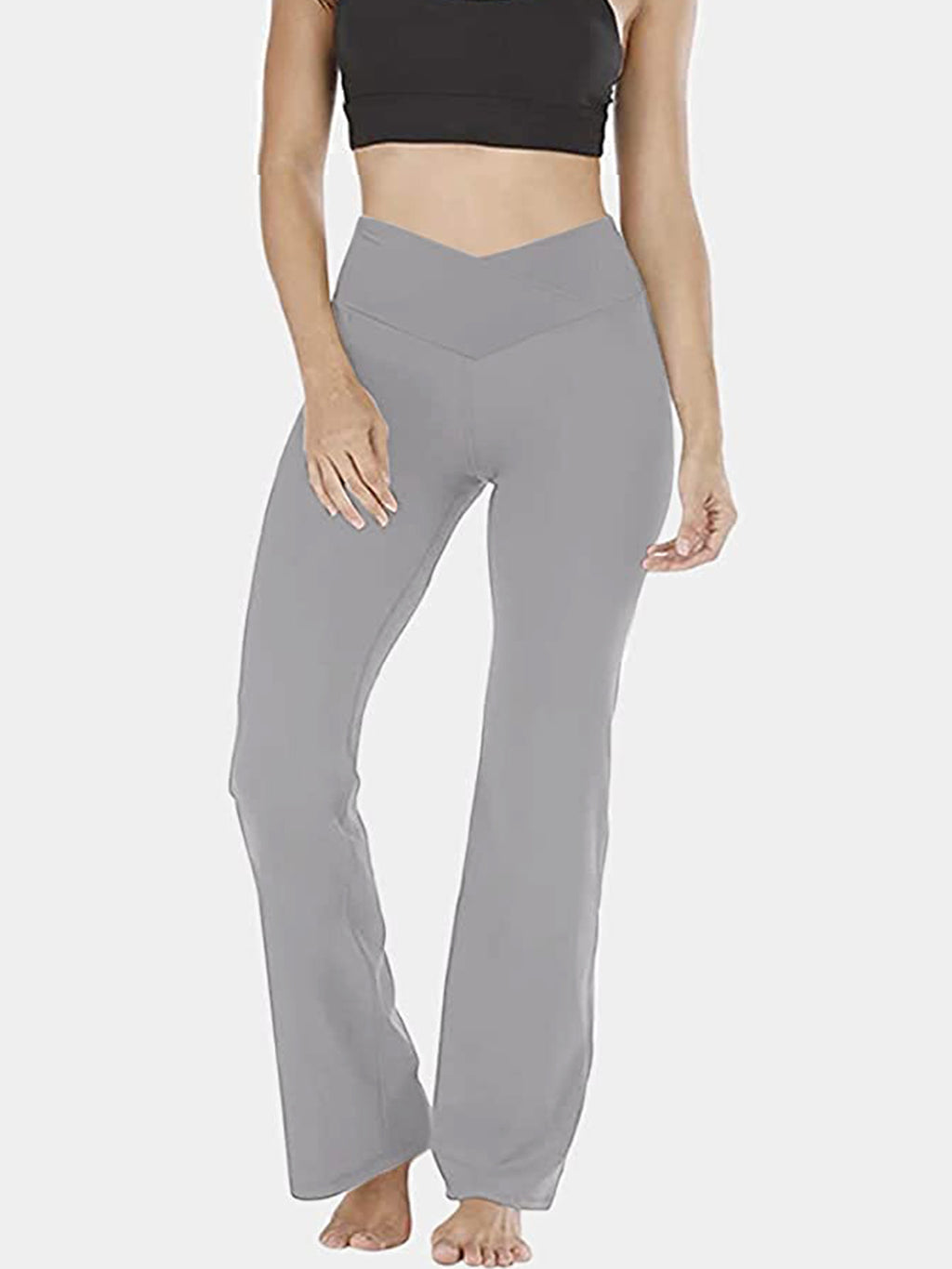 V-Waist Bootcut Long Slacks