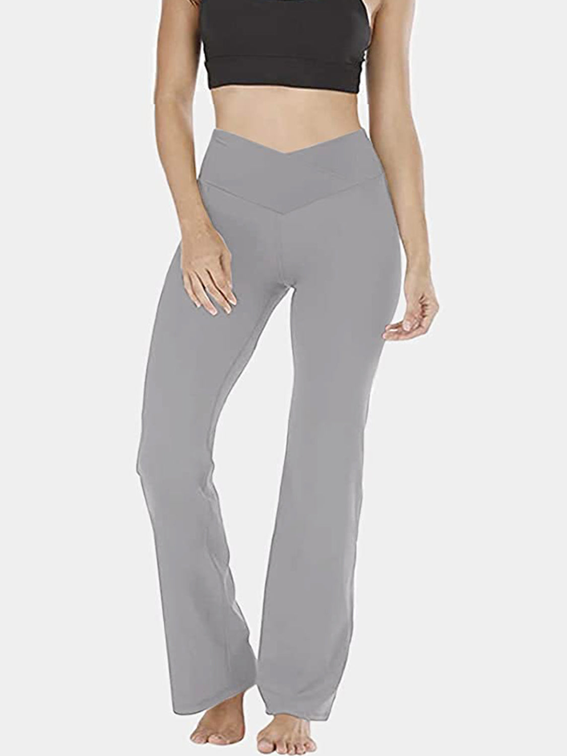 V-Waist Bootcut Long Slacks