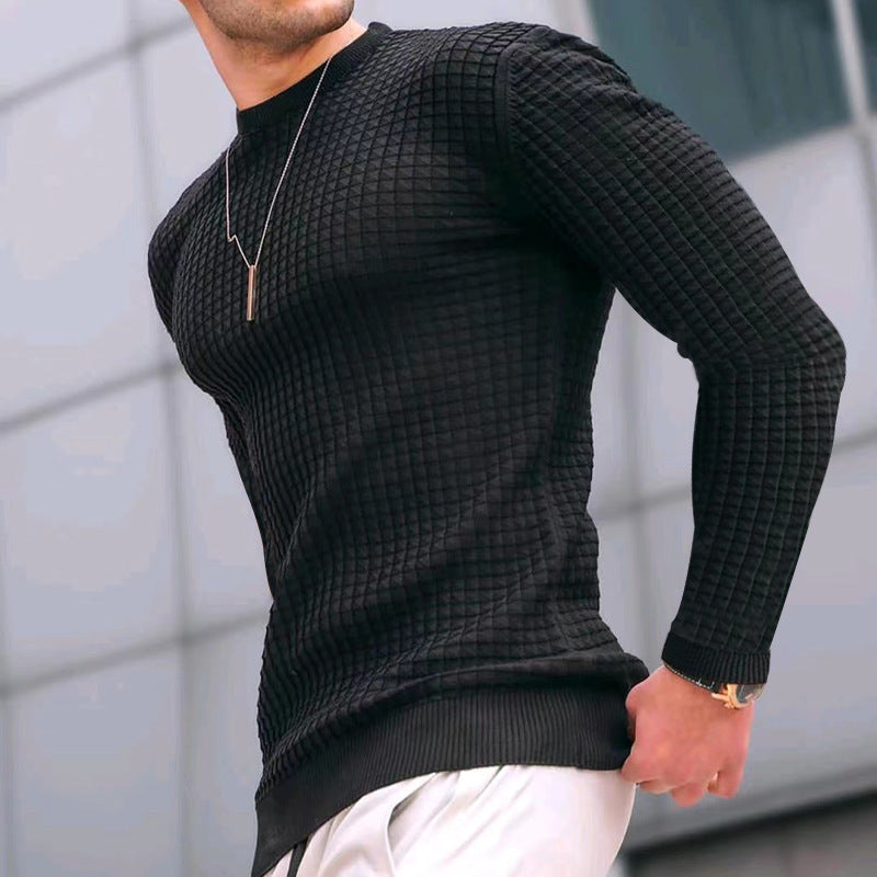 Crew-neck Loose Knit Thermal Top