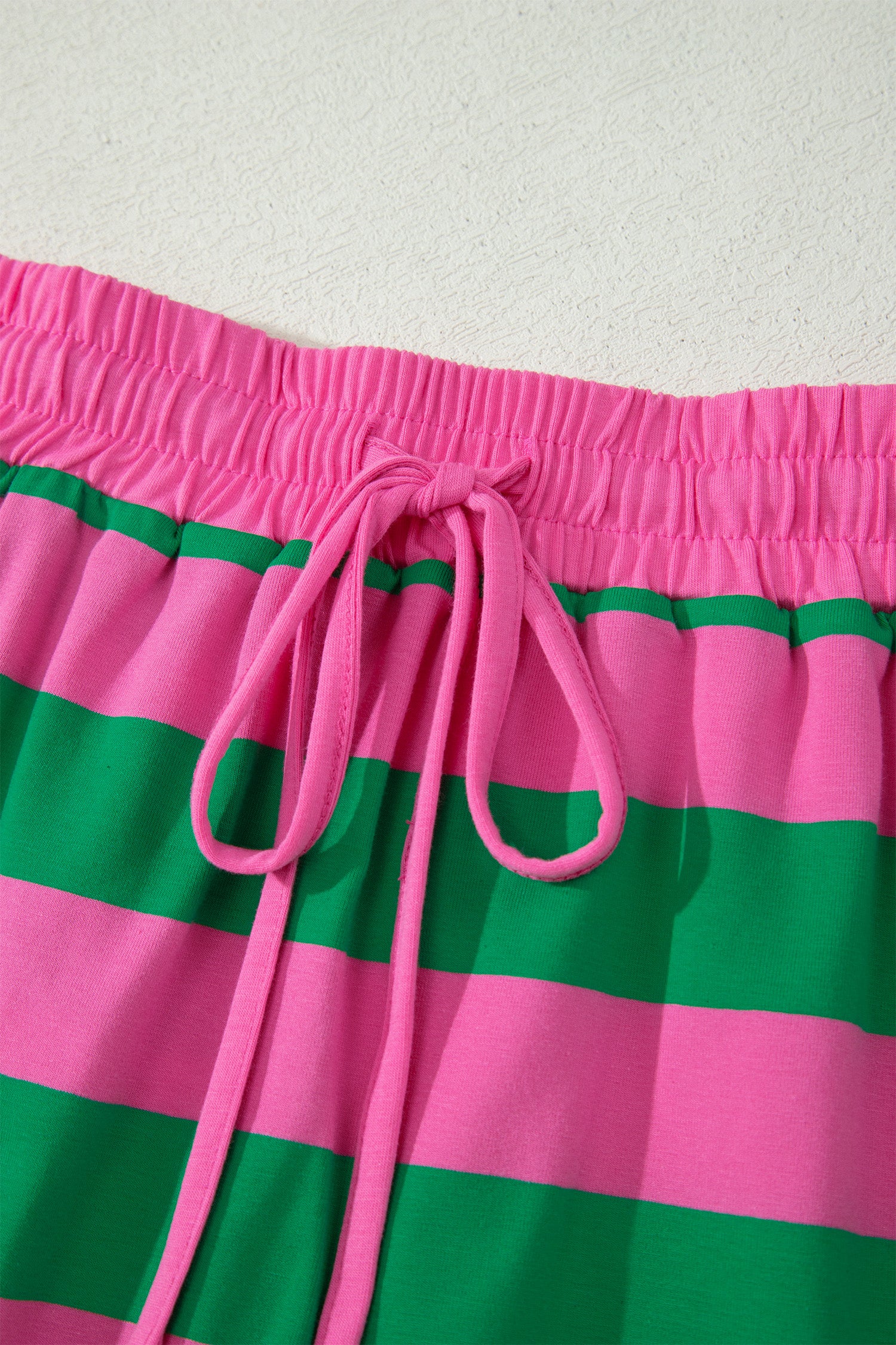 Striped Dolman Tee & Drawstring Skort Set – Women’s Athletic 2-Piece Outfit Dear-Lover Dropshipping Two Piece Sets/Short Sets