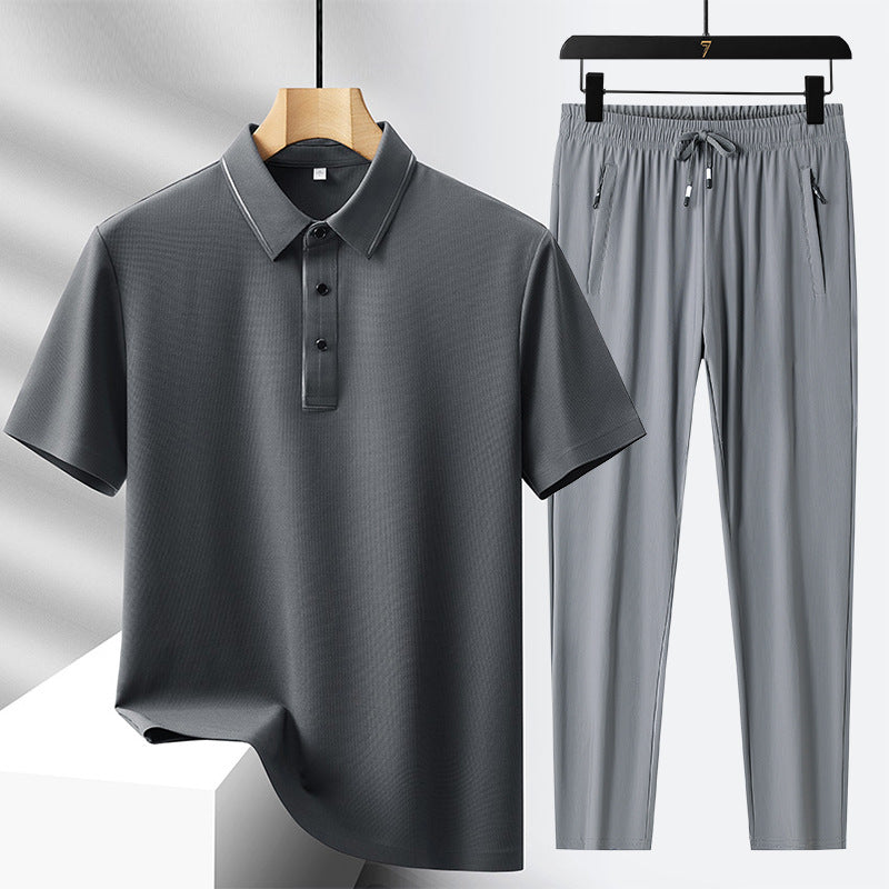 Seamless Polo Shirt and Pants Set