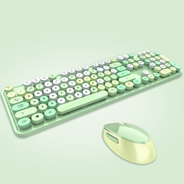 Candy Colored Wireless Keyboard/Mouse Set - Bazaare Mart