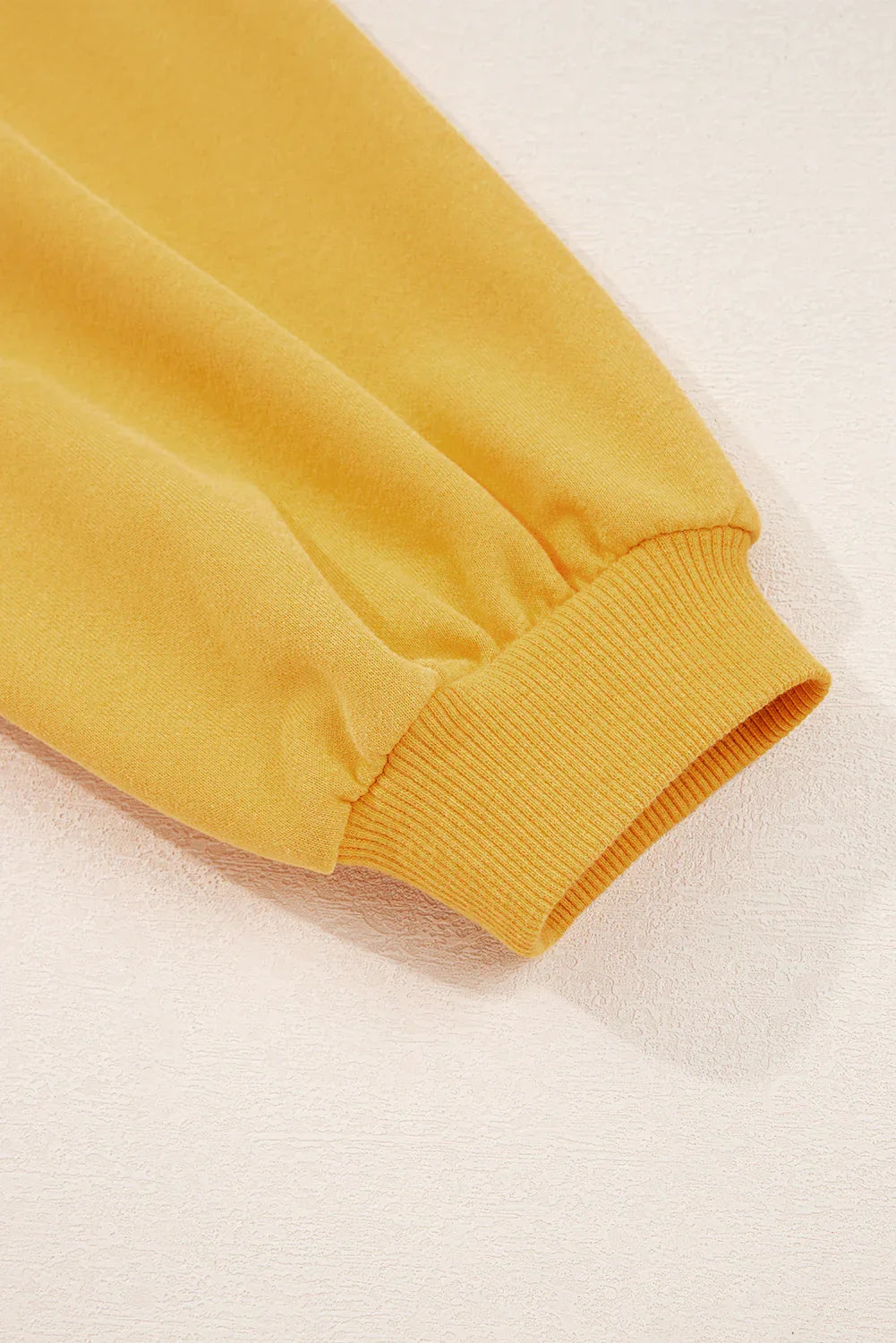 Citrus Pleated Balloon Sleeve Pullover Solid Sweatshirt Bazaare Mart Tops/Sweatshirts & Hoodies