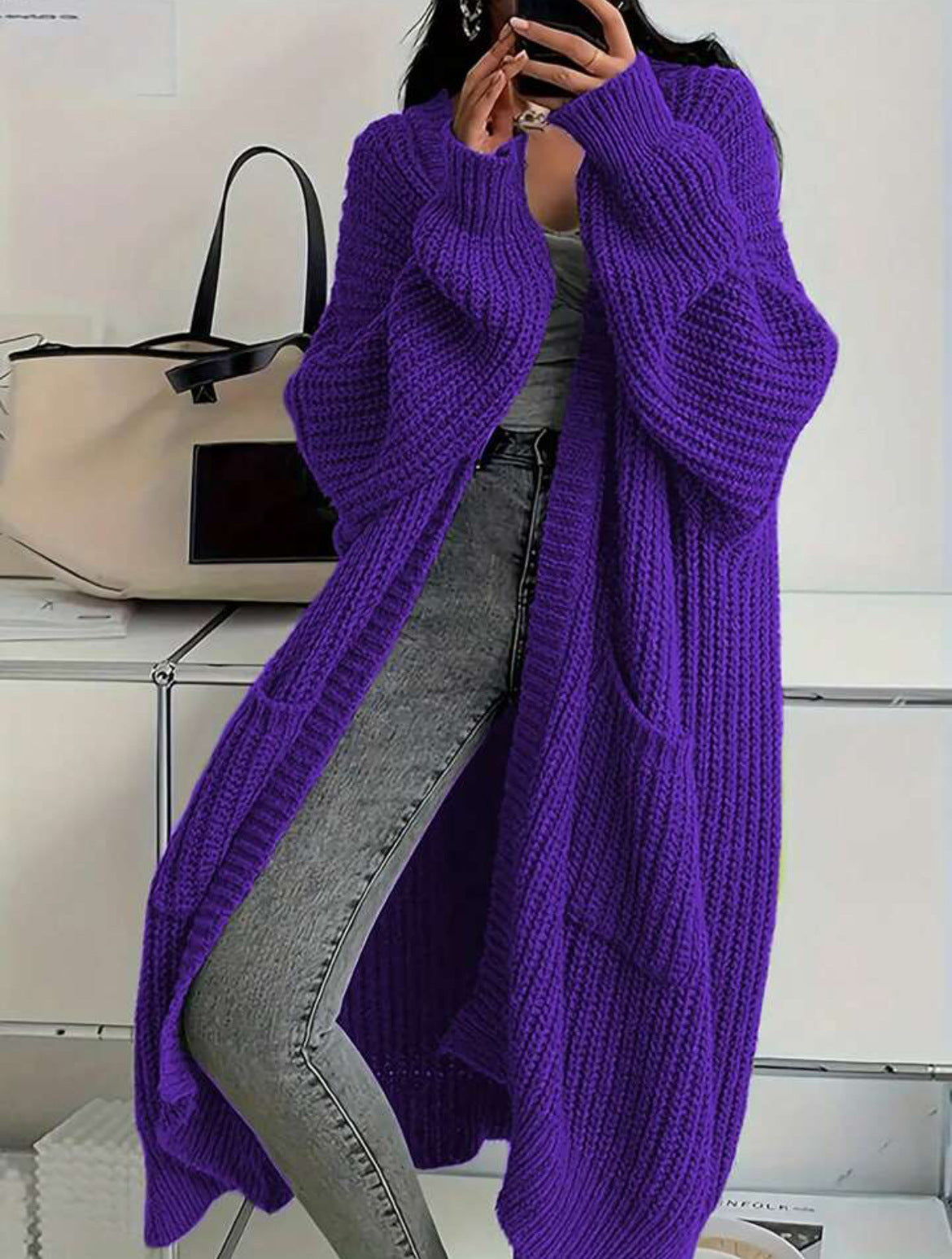 Open Front Duster Sweater