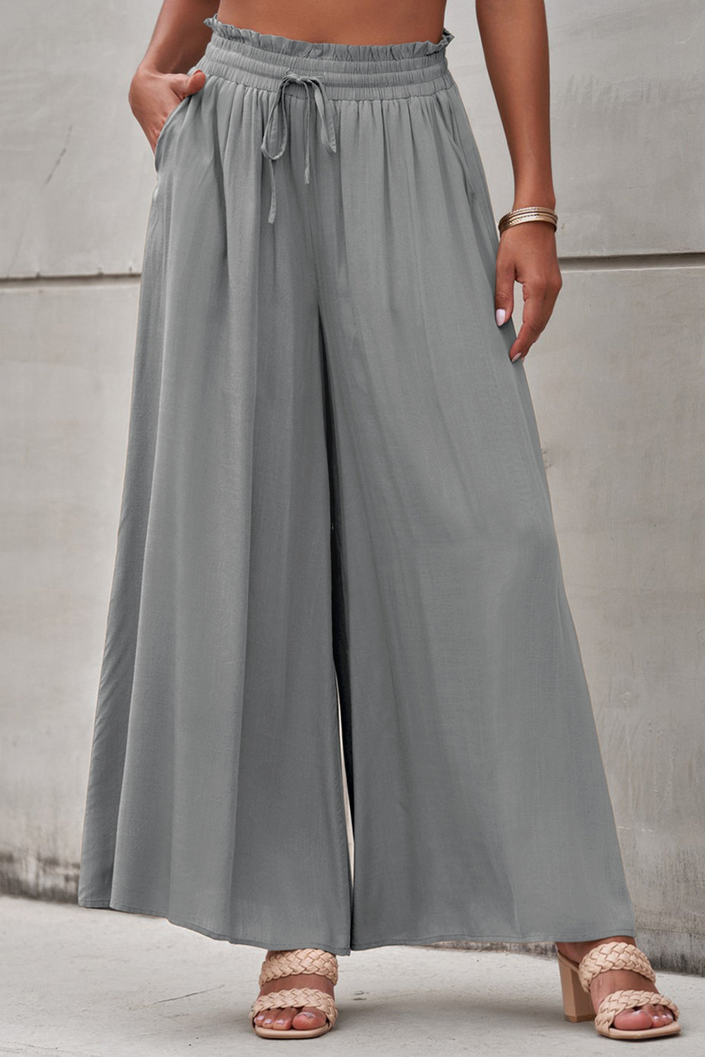 High Waist Wide Leg Pants