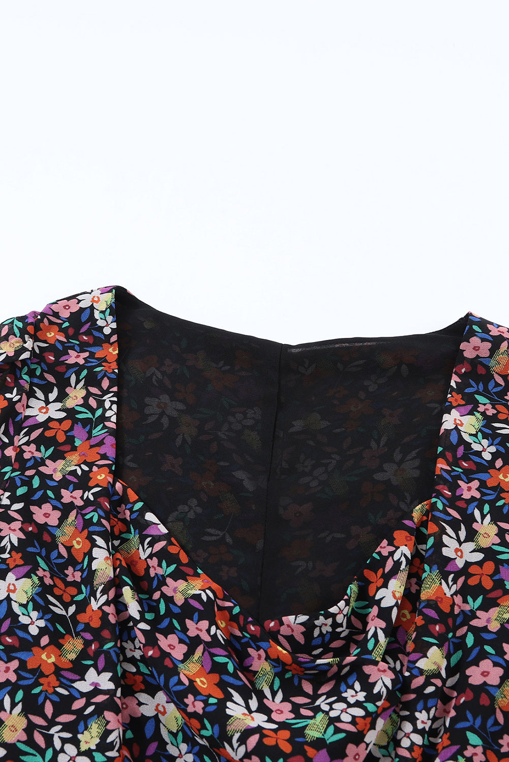 Plus Size V Neck Floral Long Sleeve Blouse or Dress