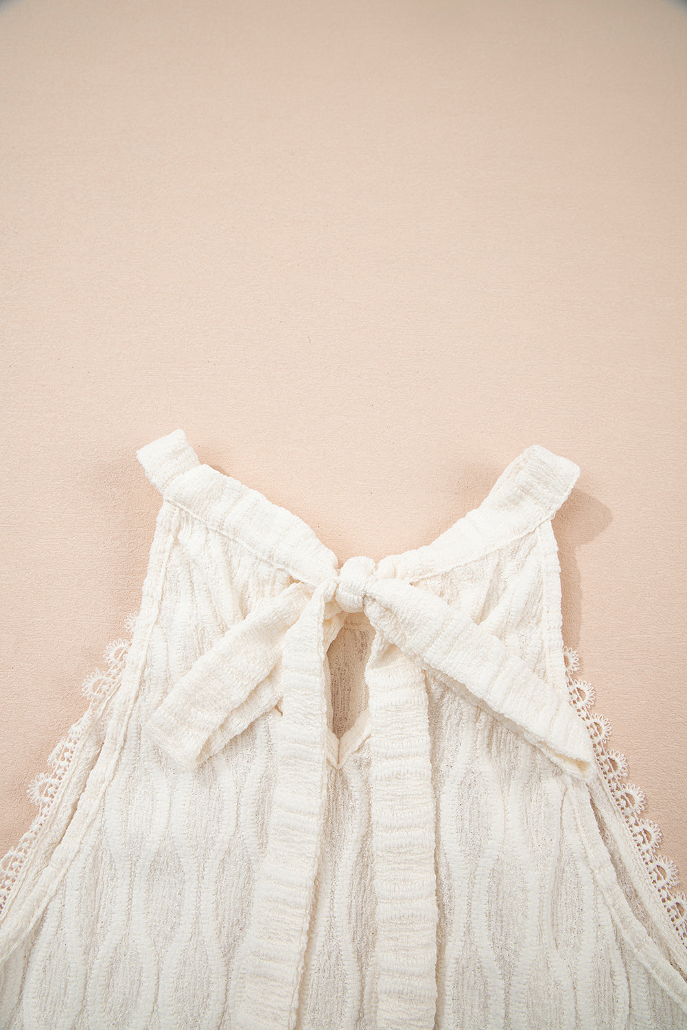 Beige French Textured Halter