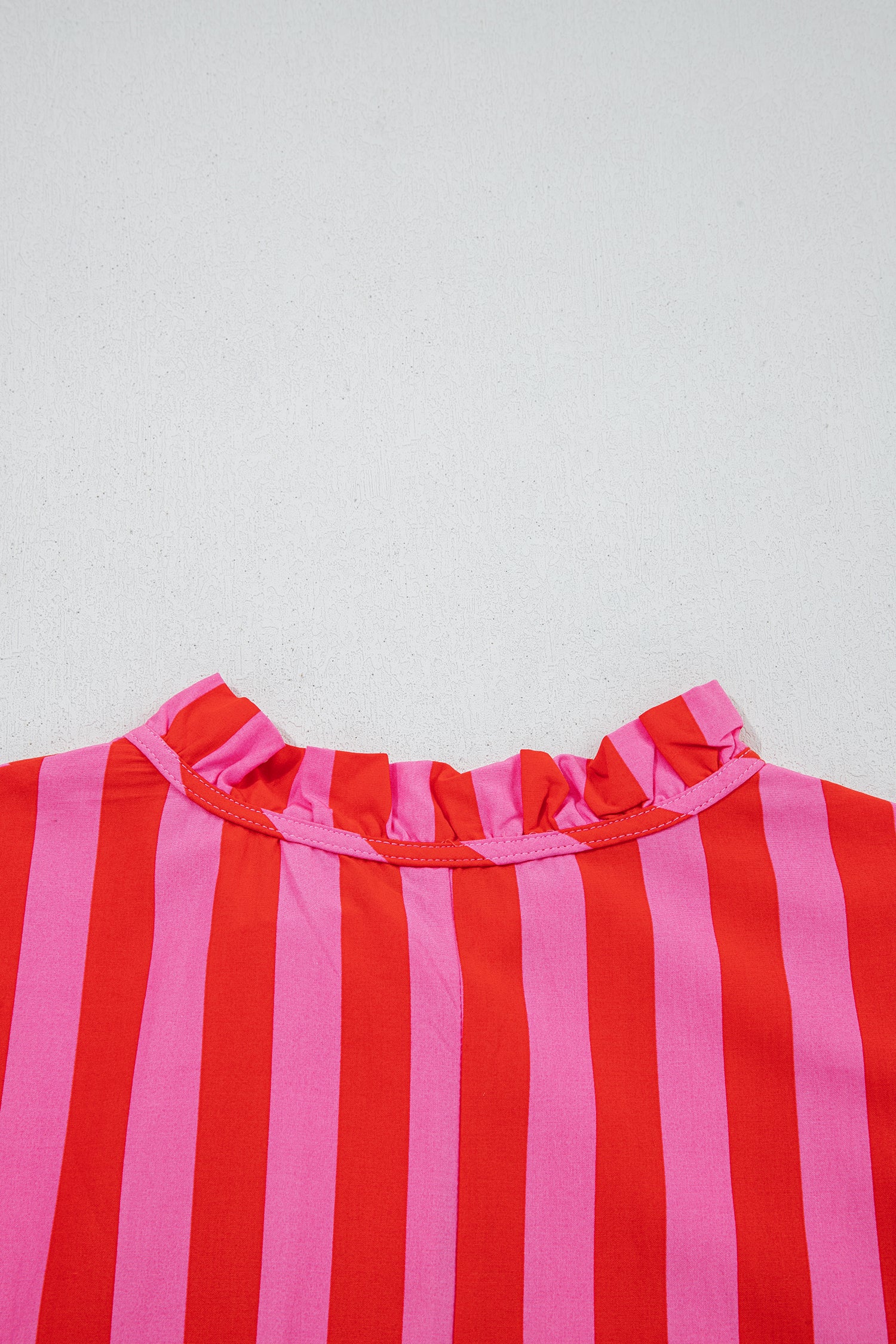 Striped Puff Sleeve Mini Dress – Half Button Loose Fit Summer Dress Dear-Lover Dropshipping Dresses/Mini Dresses