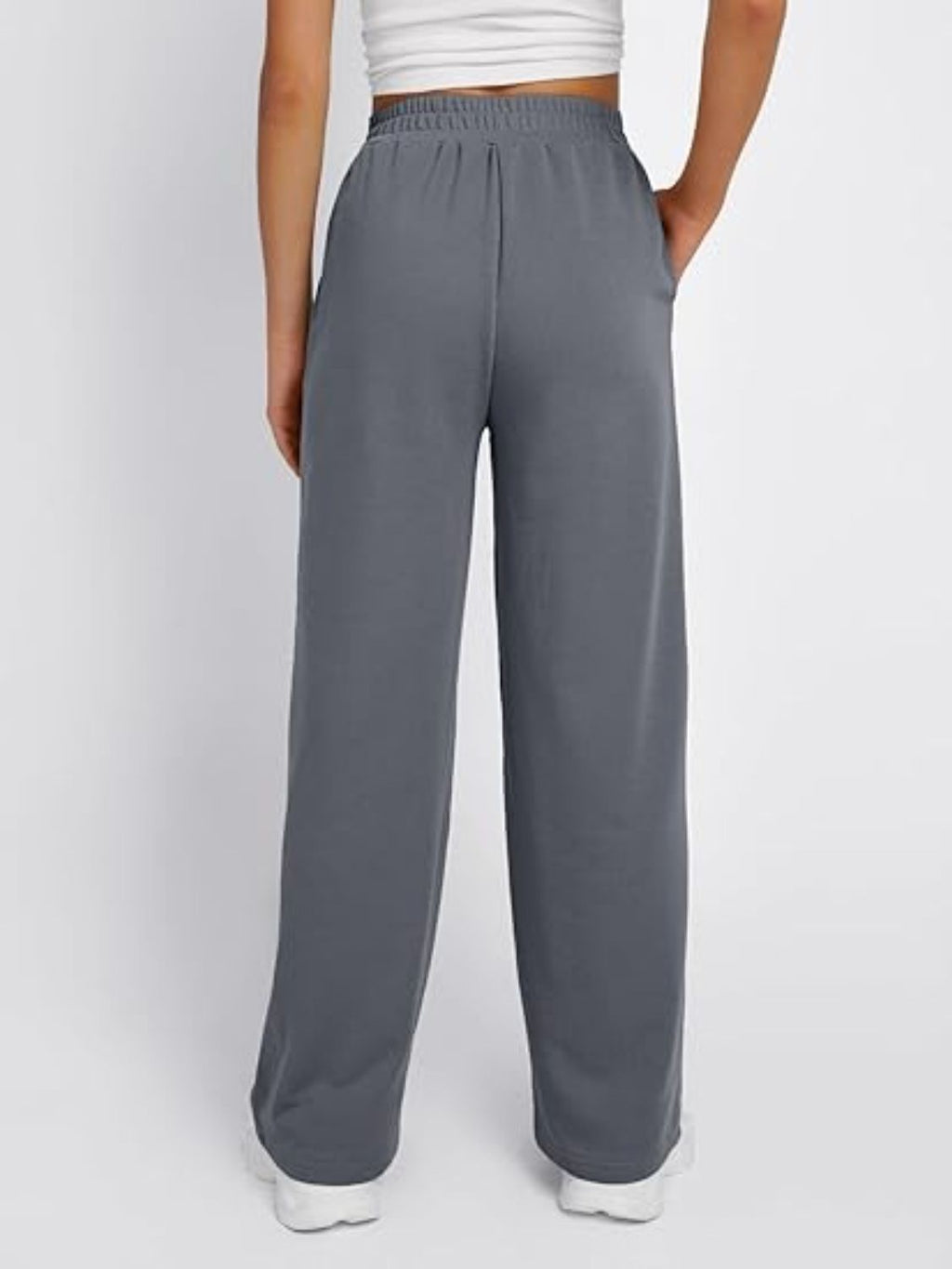 Elastic Waist Wide Leg Sweatpants