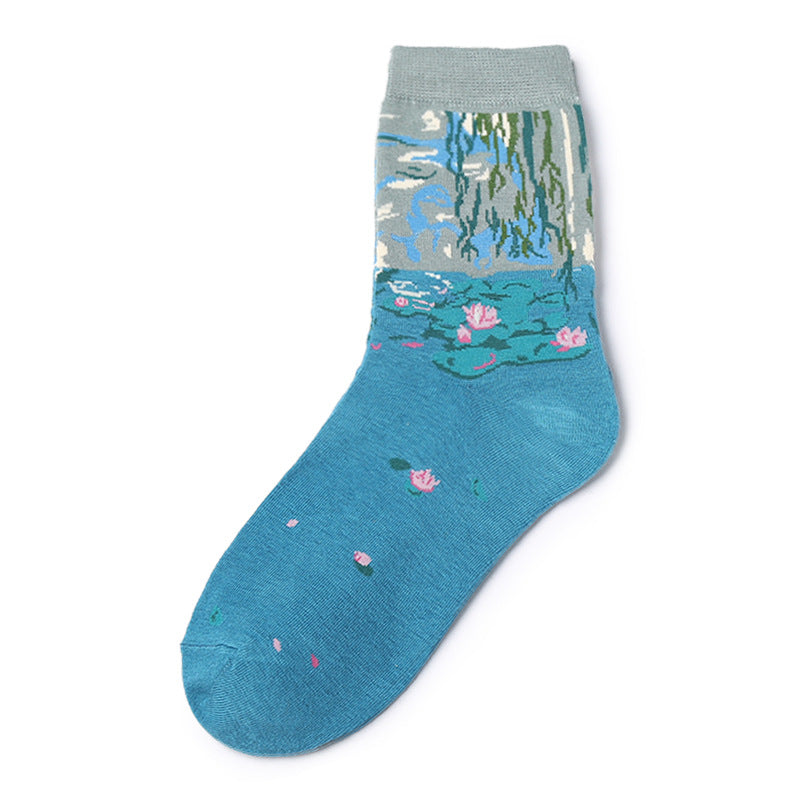 Women's Art Mid Length Socks