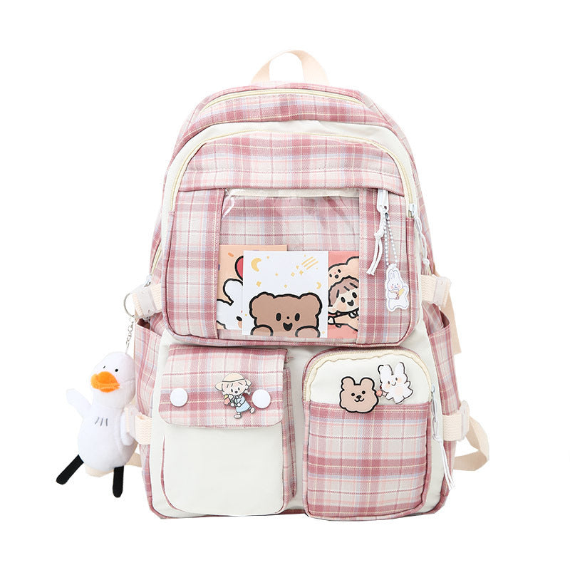 Plaid Junior High Backpacks