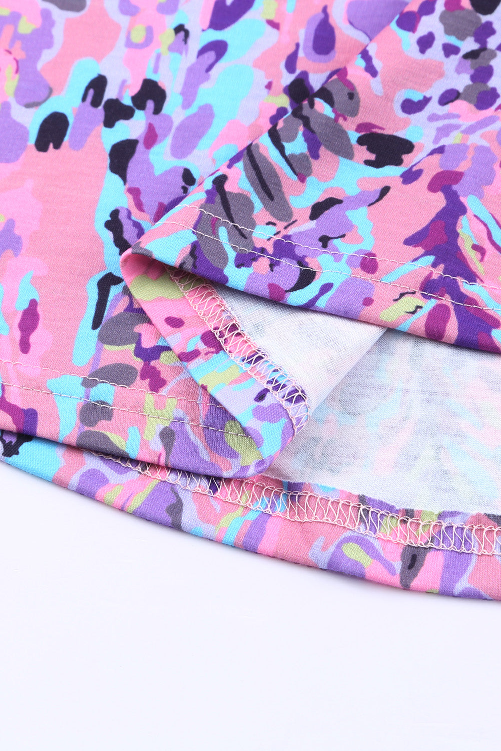 Multicolor Floral Print Round Neck Plus Size Tank Top