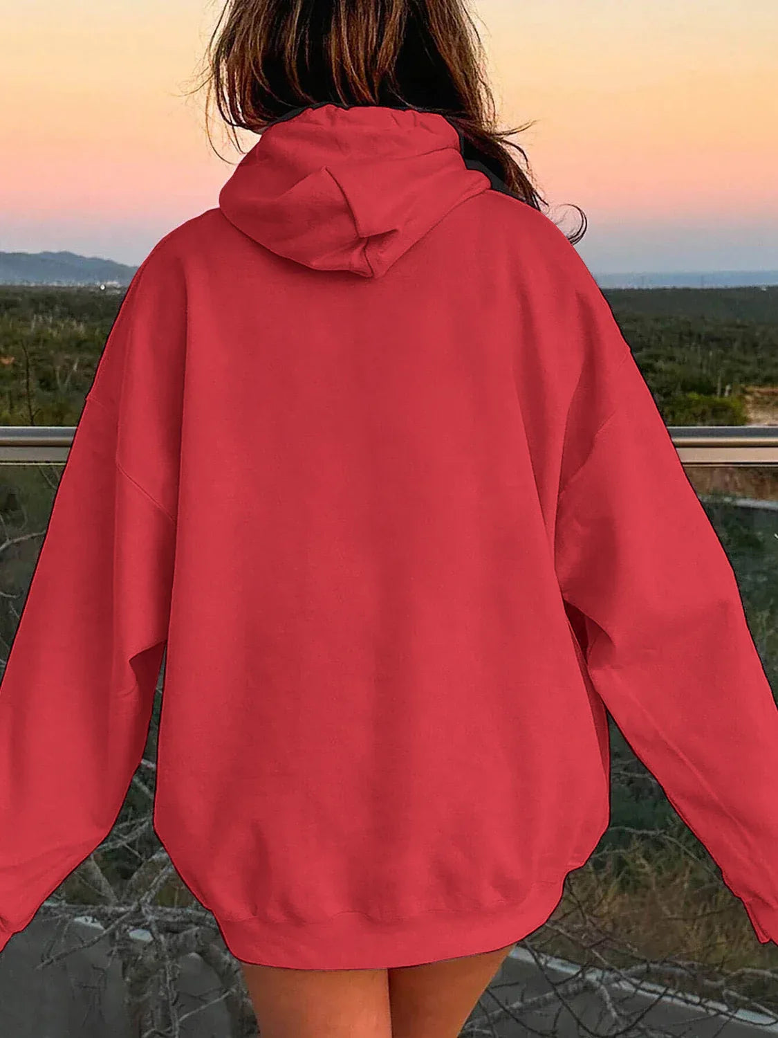Plain Dropped Shoulder Hoodie Trendsi Drawstring Dropped Shoulder Hoodie