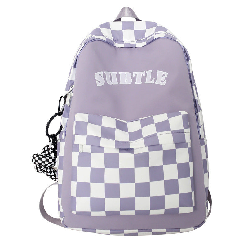 Trendy Checker Student Backpack