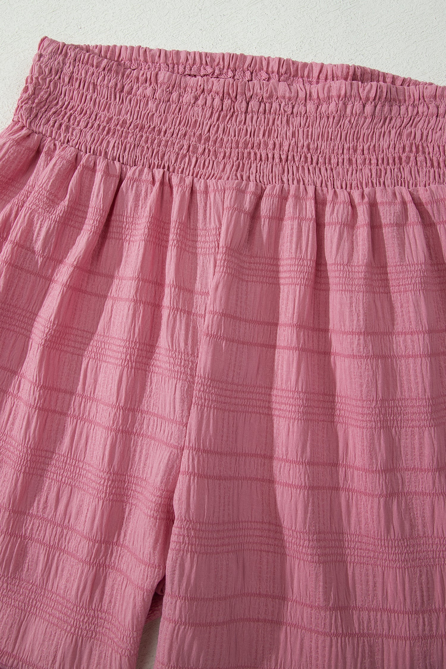 Textured Flutter Sleeve Shorts Set – Square Neck Top & Shirred High Waist Shorts Dear-Lover Dropshipping Two Piece Sets/Short Sets