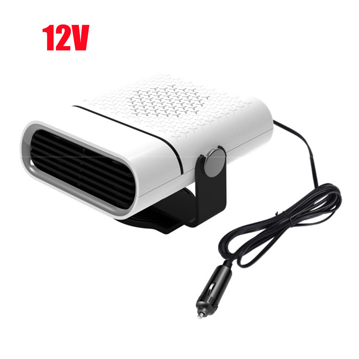 White 3 In 1 Black Mini Car Heater/Defogger/Defroster