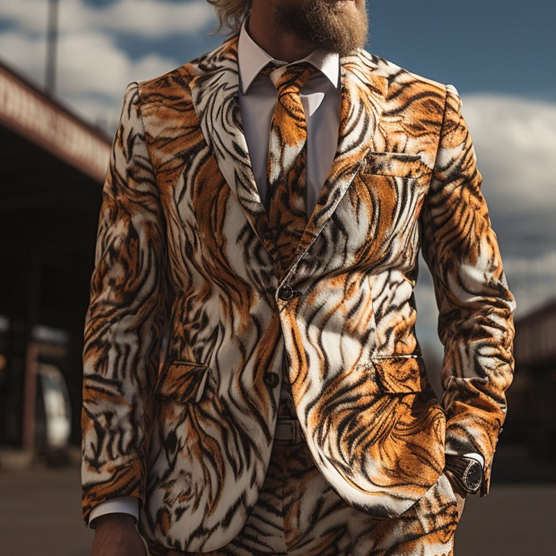  tiger-patterned suit 