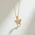 Small Rhinestone Butterfly Necklace Gold Bazaare Mart Small Butterfly Necklace