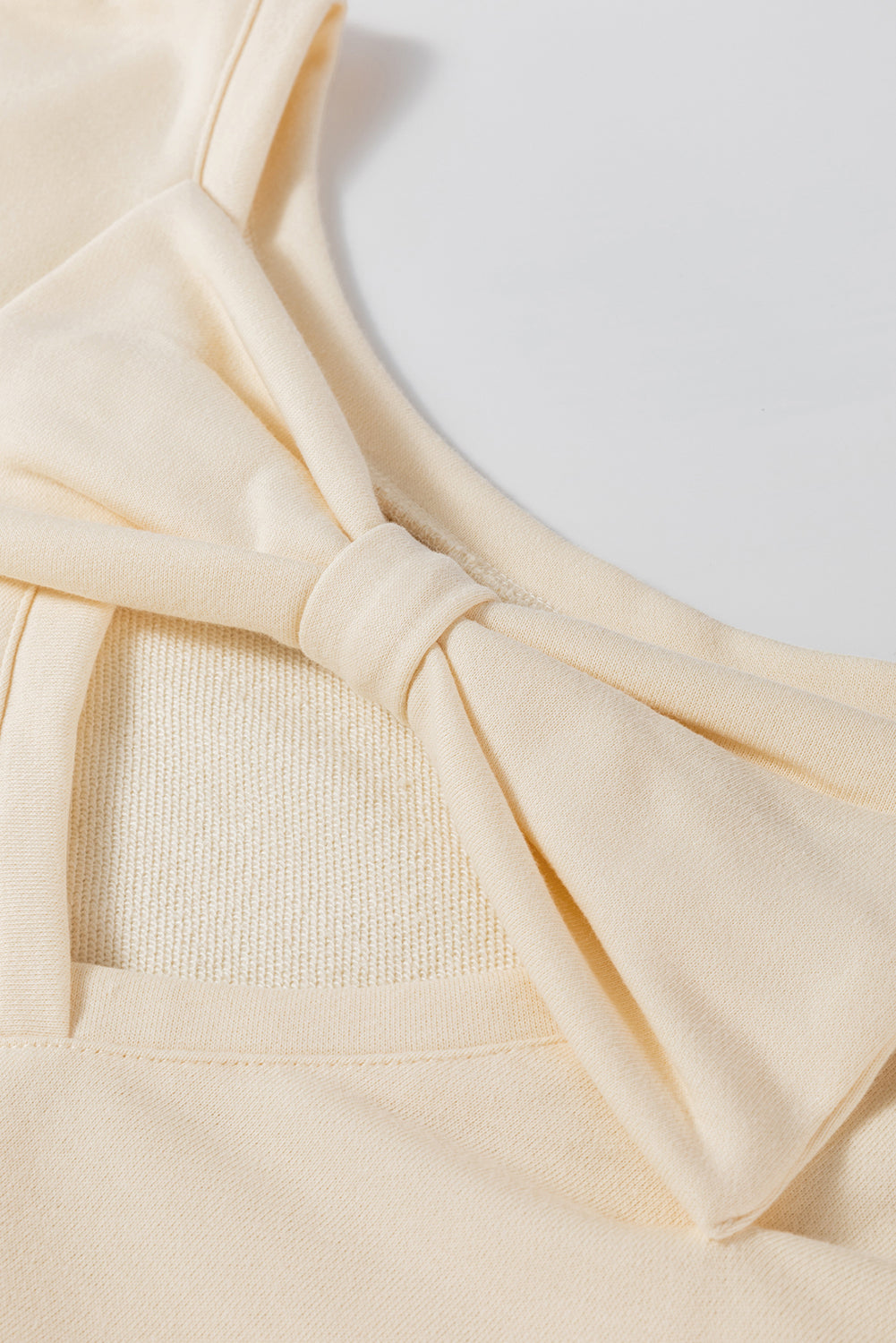 Apricot Back Bow Sweatshirt