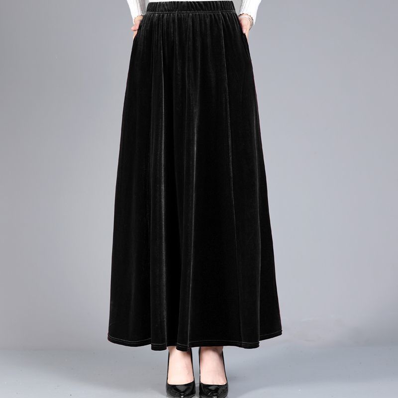 Velvet Maxi Skirt
