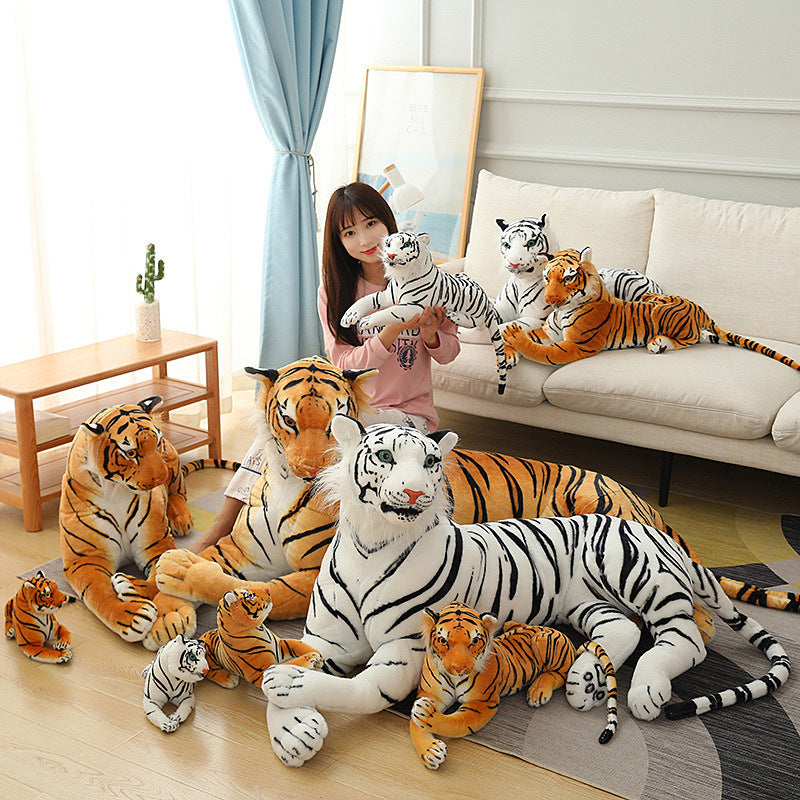 White & Orange Stuffed Plush Tigers