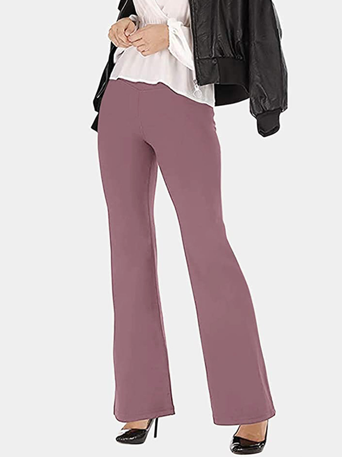 V-Waist Bootcut Long Slacks