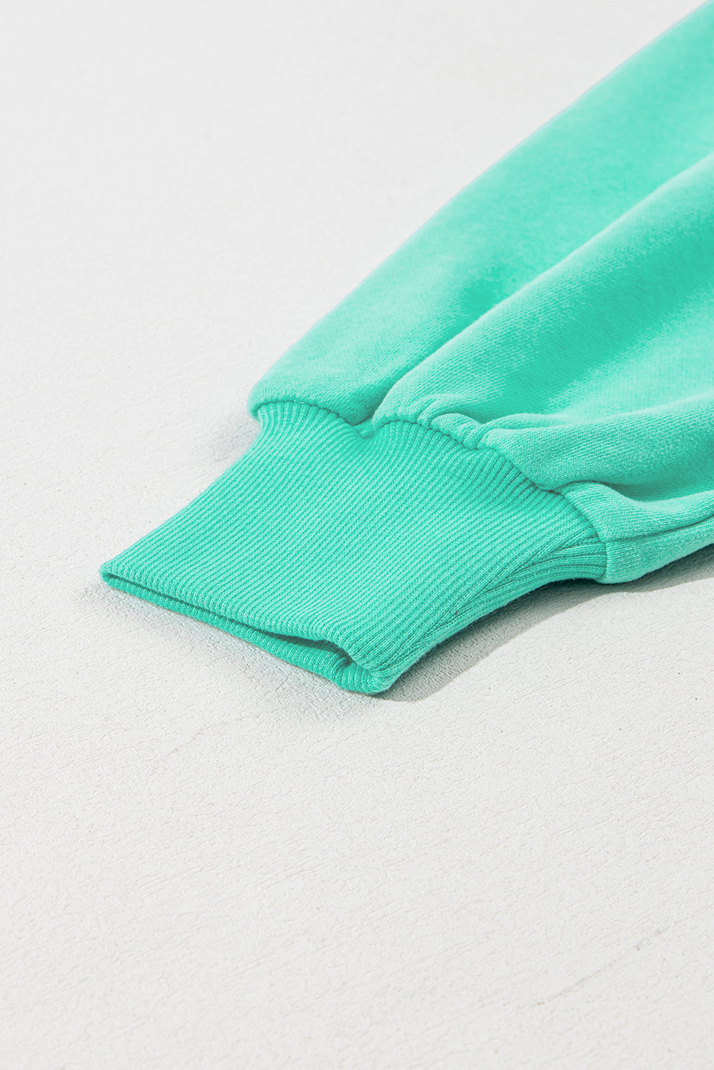 Teal Half Zipper Oversized Hoodie