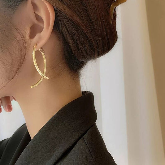 Gold Abstract Earrings