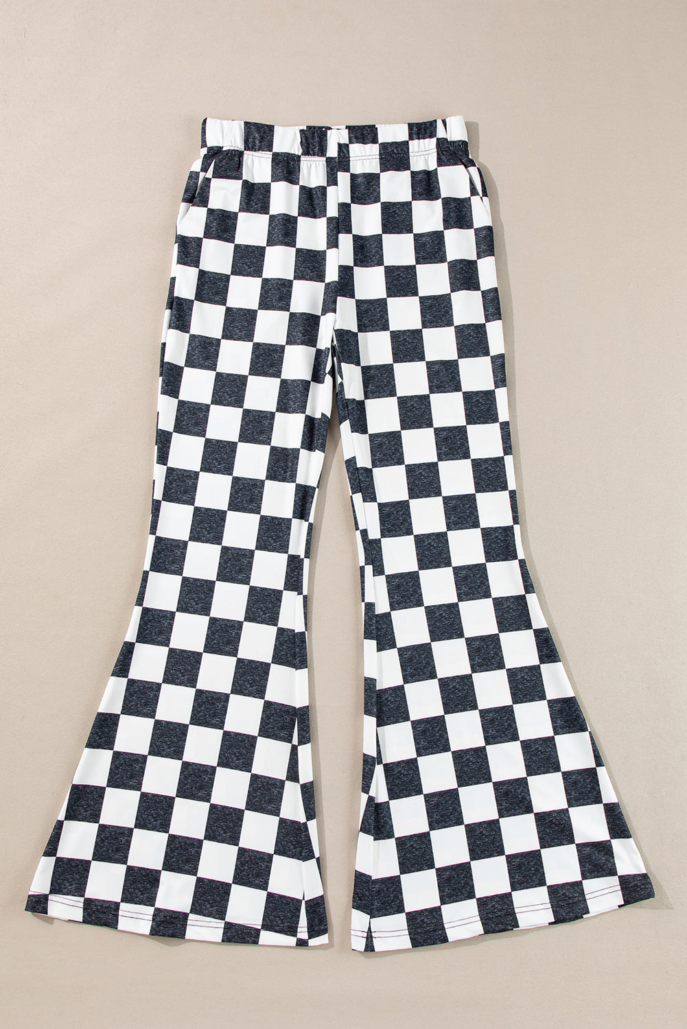B&W Checkerboard Flare Pants