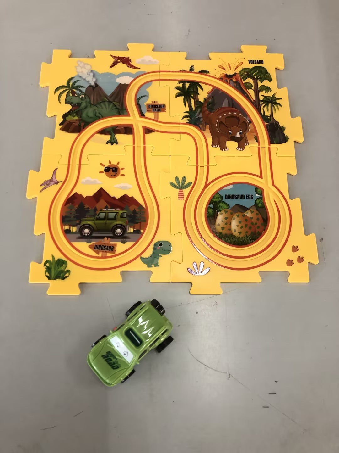 Electric Car Automatic Rail City Scene Play Mat