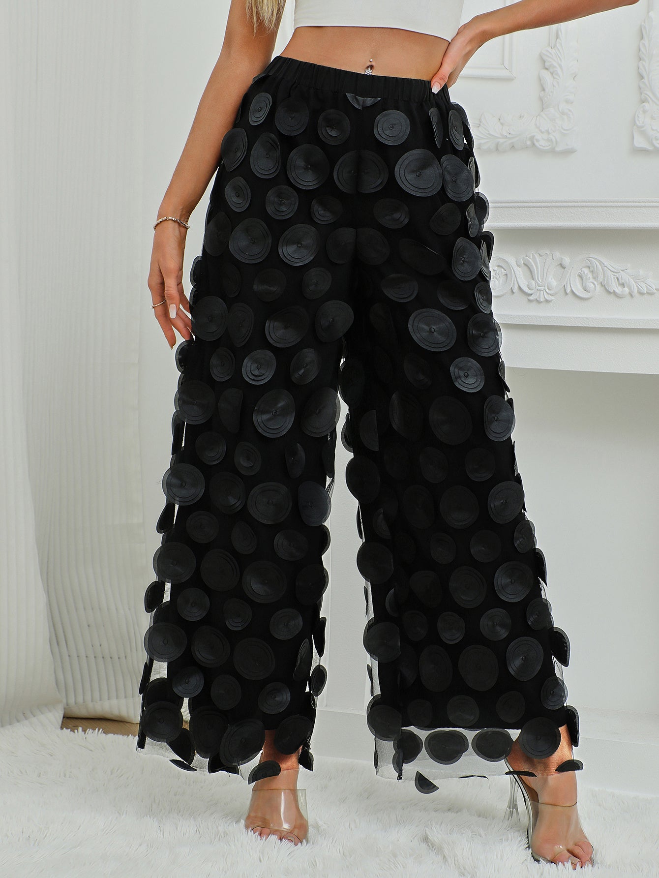 Large Lace Dot Pants