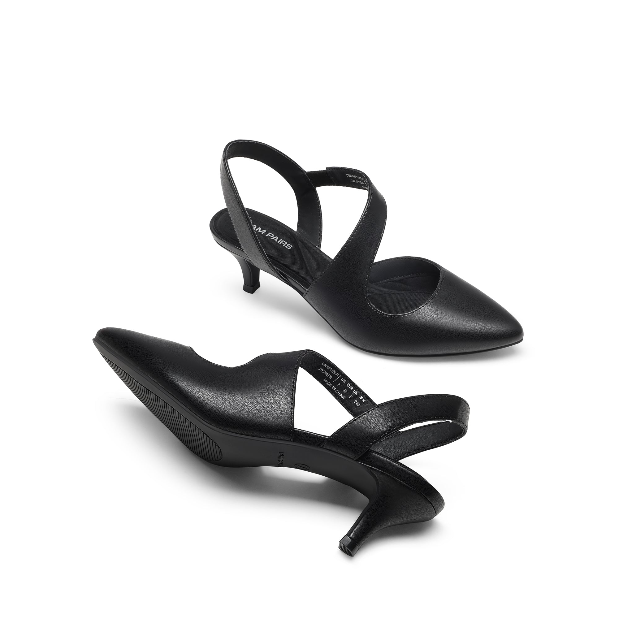 Low Kitten Heel Strappy Pumps
