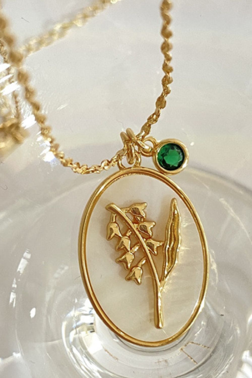 Birth Flower Shell Necklace