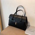 Large Capacity PU Leather Handbag Black Bazarre Mart Large Purse
