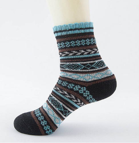 Striped Winter Wool Socks