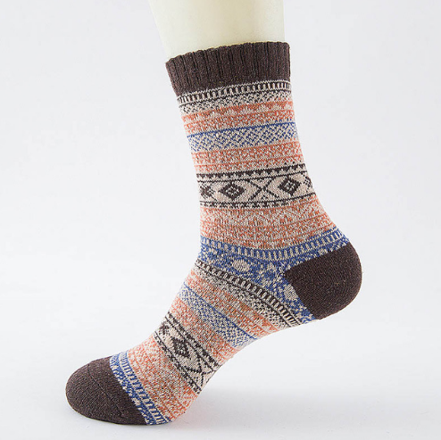 Striped Winter Wool Socks