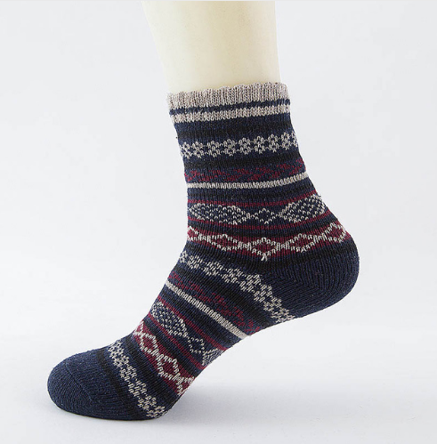 Striped Winter Wool Socks