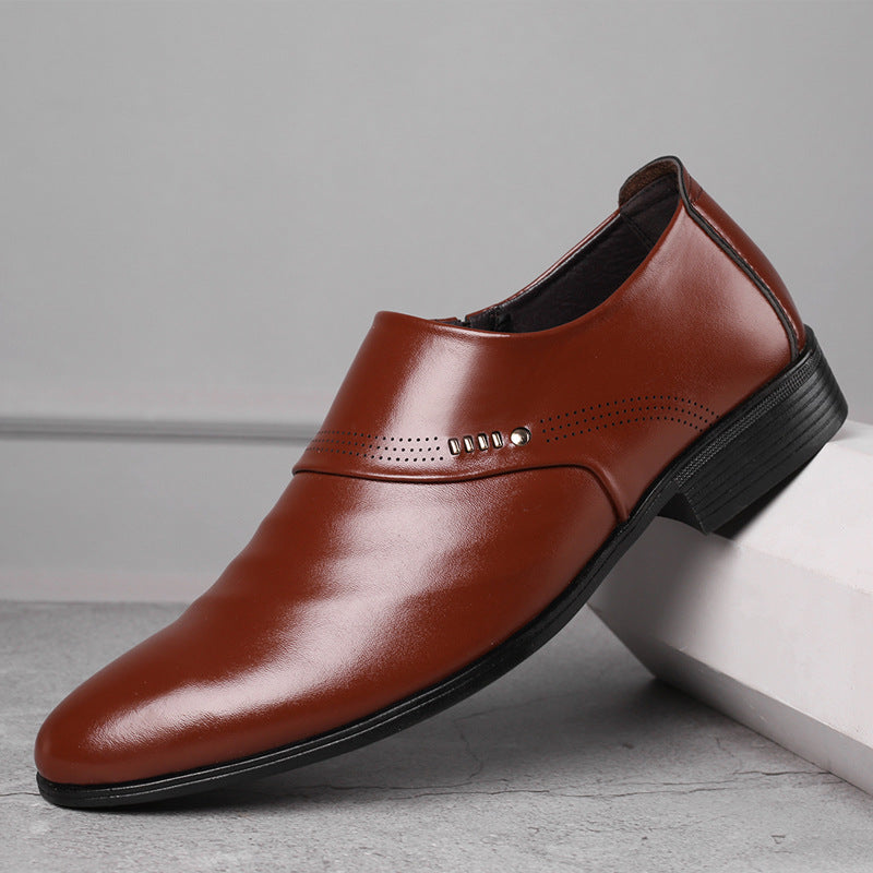 Men's Slip On Pointed Toe Leather Shoes