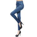 High Waisted Jeggings Blue Bazaare Mart Jeggings