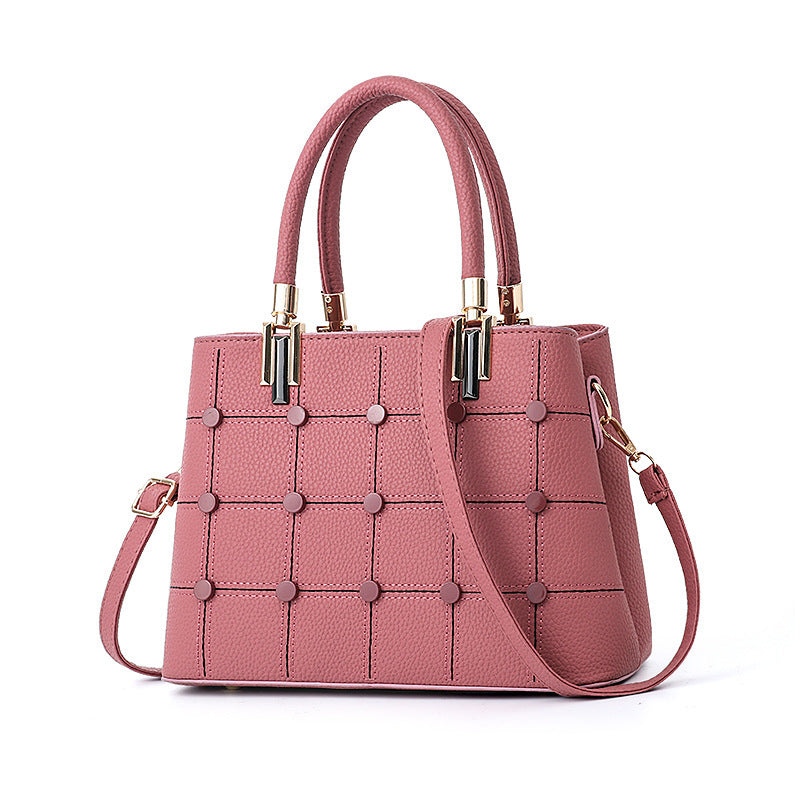 Plaid Rivet Handbag